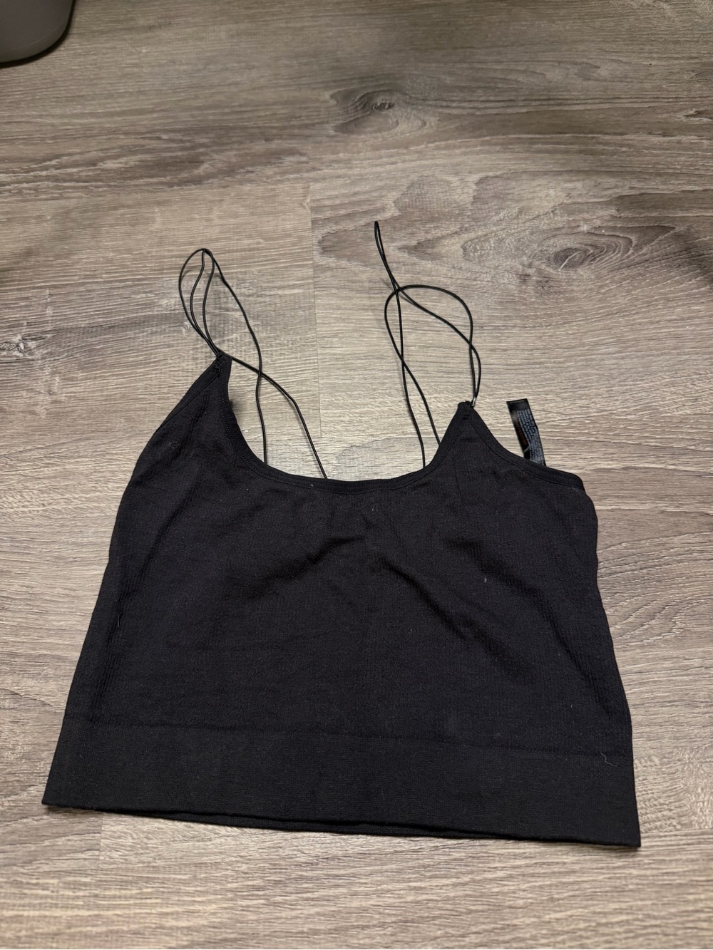 Urban outfitters Black Strappy Women's Crop Tank Top - Classic Minimal